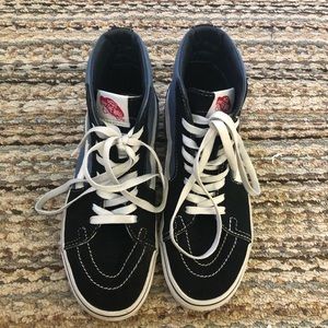 Hi Top Blue and Black Vans Old Skool